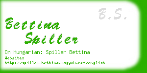 bettina spiller business card